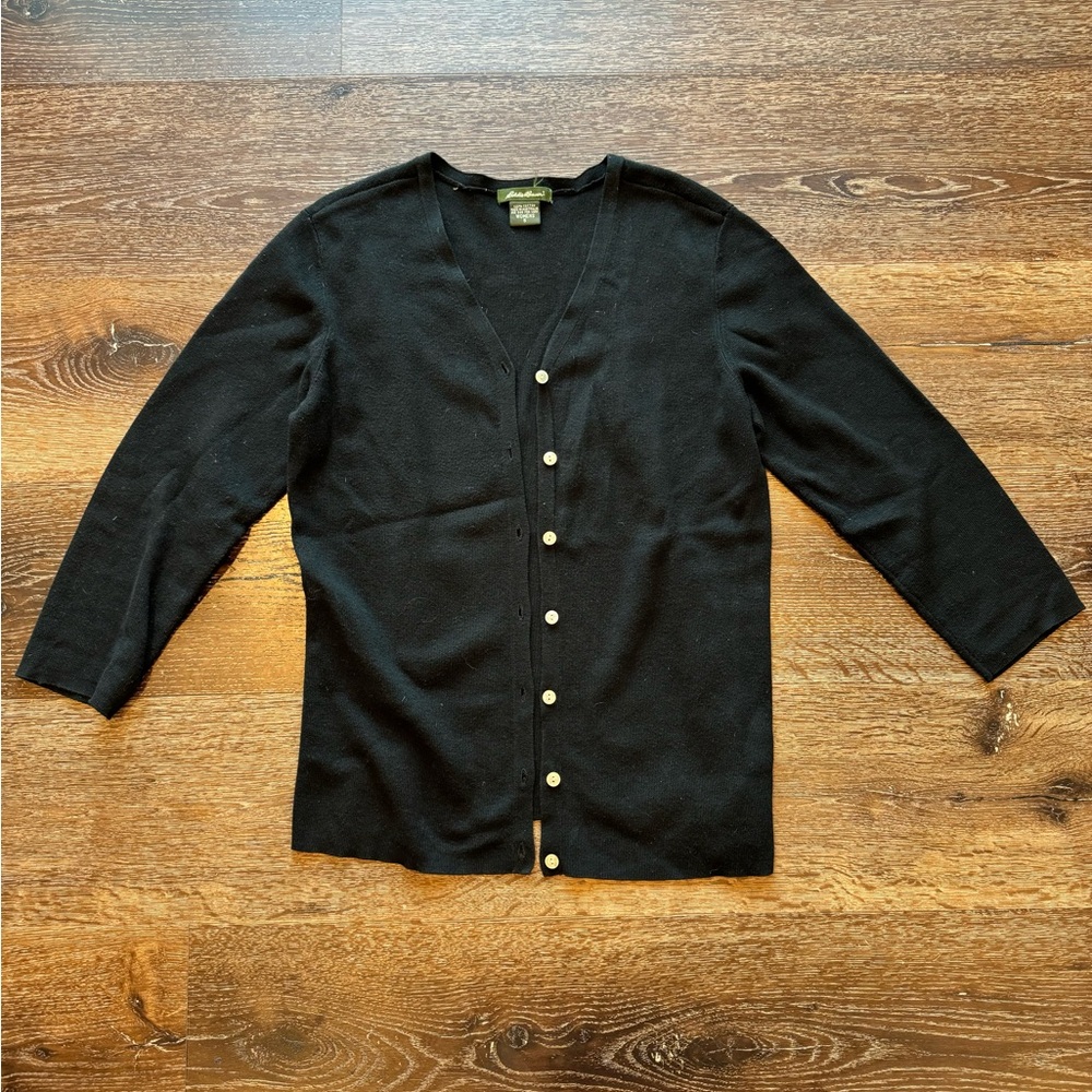 Women’s Black 3/4 Sleeve Cardigan